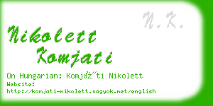 nikolett komjati business card